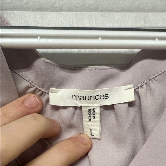 Maurices Light Purple Button-Up Blouse - Picture 2 of 4